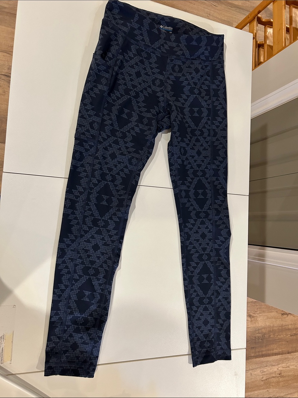 Columbia Girls' Dark Navy Geometric Print Leggings